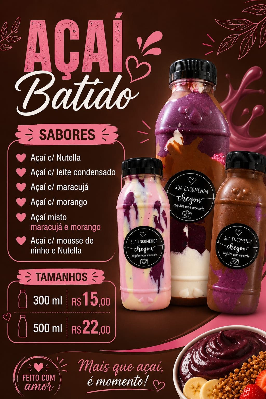 Cardápio Açaí Batido